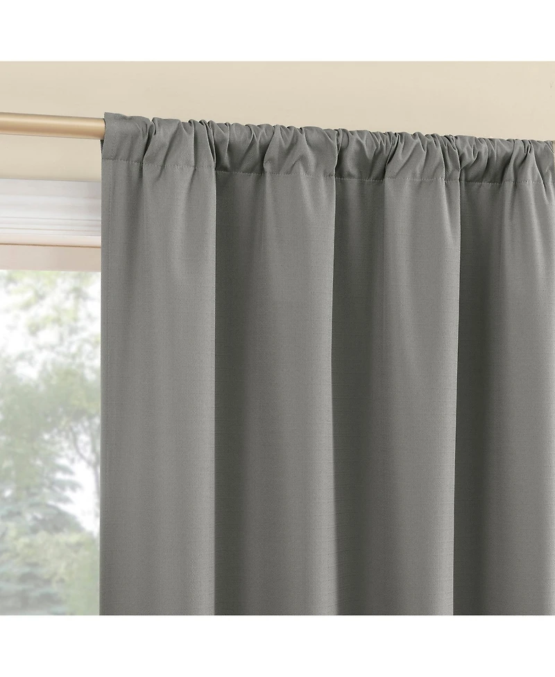 Sun Zero Karina Textured Blackout Rod Pocket Curtain Panel
