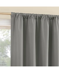 Sun Zero Karina Textured Blackout Rod Pocket Curtain Panel