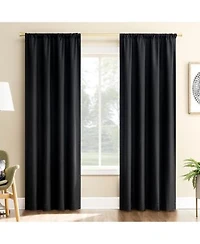 Sun Zero Karina Textured Blackout Rod Pocket Curtain Panel