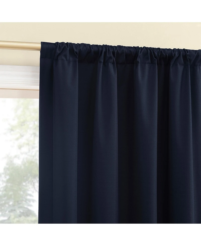 Sun Zero Karina Textured Blackout Rod Pocket Curtain Panel