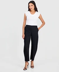 Anne Klein Women's Pull-On Barrel-Leg Ankle Pants