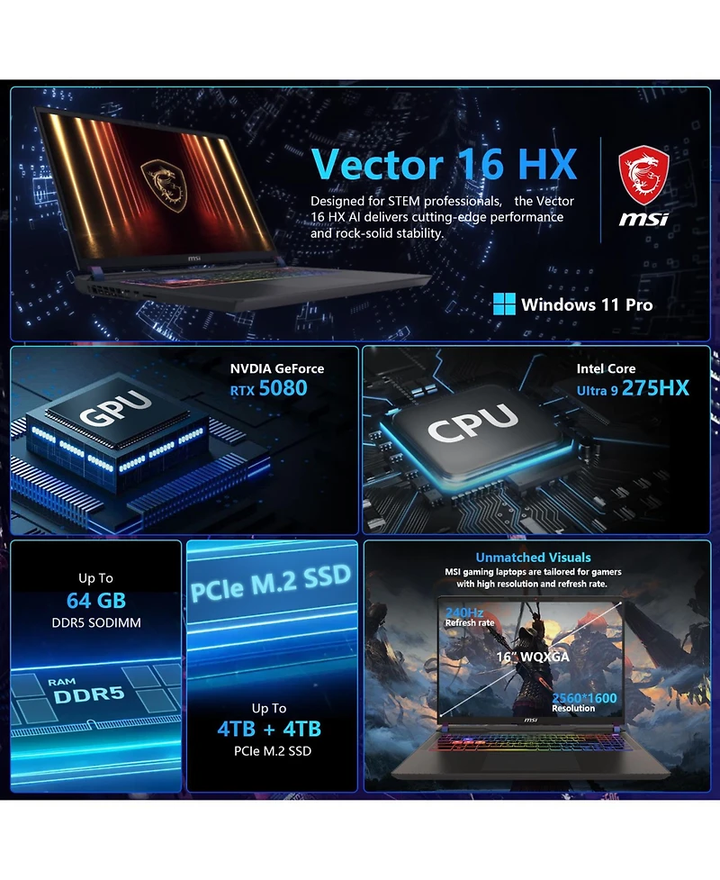Thunderobot Radiant R16 16" Traditional Laptop Intel Core i9 16GB Ram Nvidia GeForce Rtx 5080 512GB Ssd Storage Windows 11 Home 300Hz