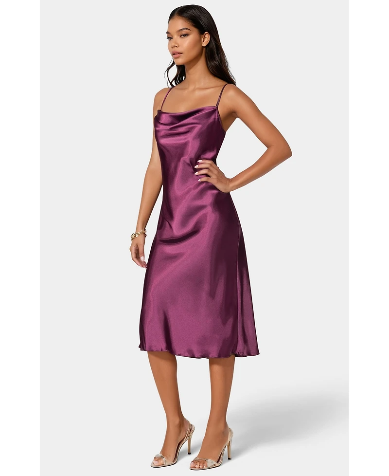 Bebe Women's Satin Midi Slip Dress