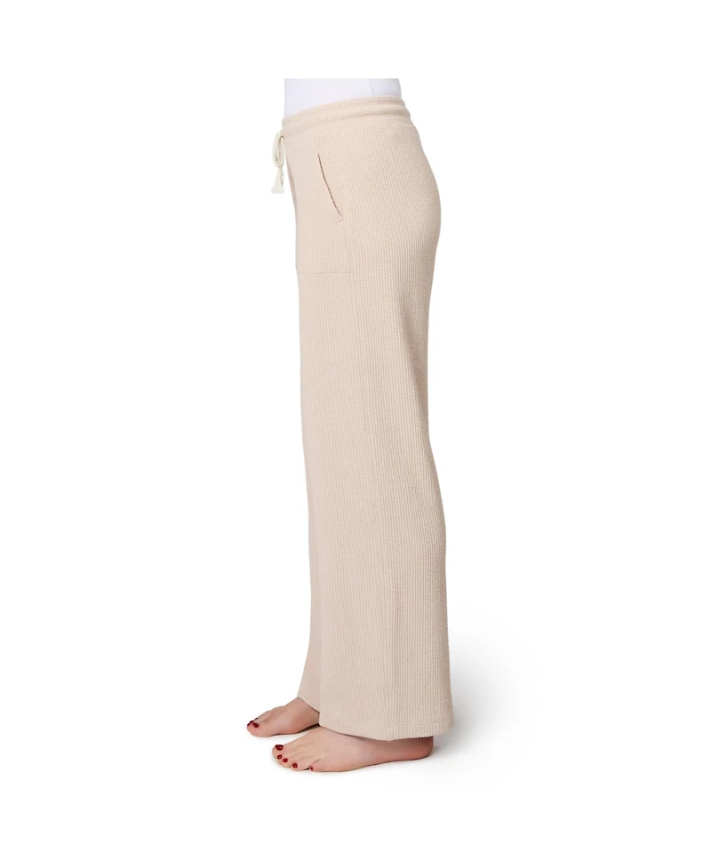 Free Country Women's Ripple Knit Long Wide Leg Pant