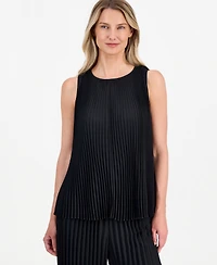 Anne Klein Women's Pleated Sleeveless Top, Regular & Petite