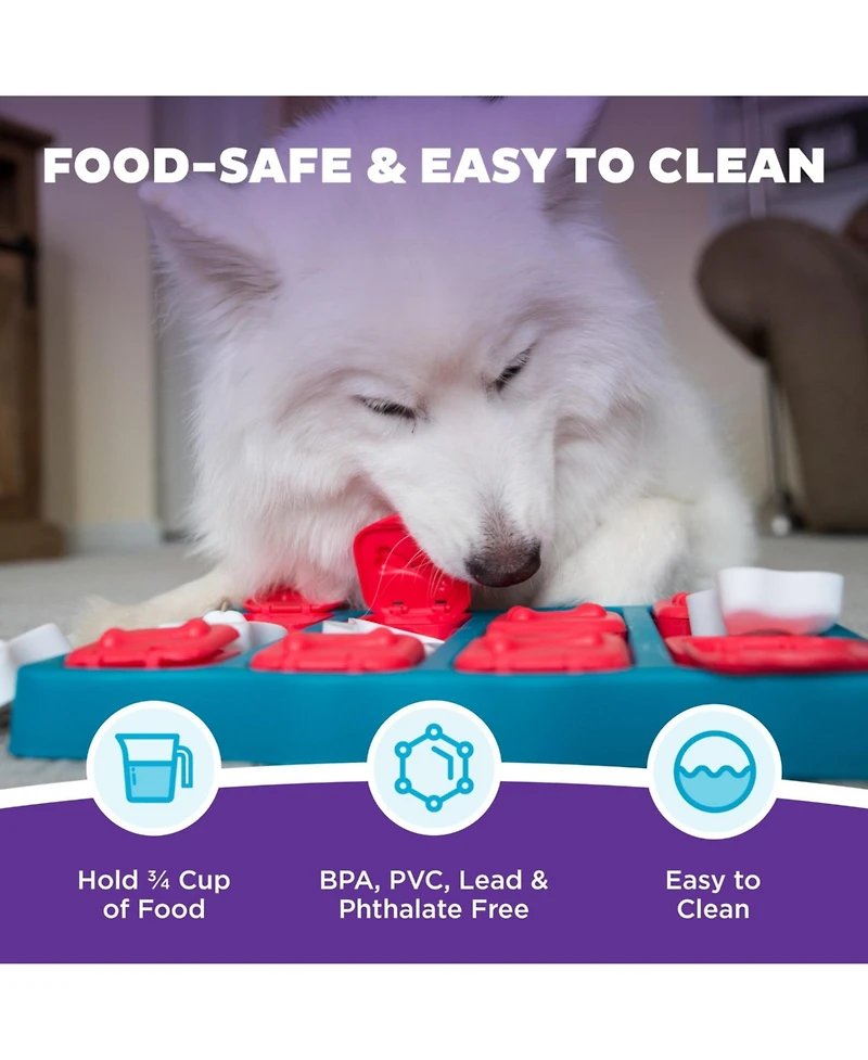 Aronkl Paw N Play Interactive Dog Puzzle Level 2 Intermediate Enrichment Treat Feeder Slow Eating Mental Stimulation