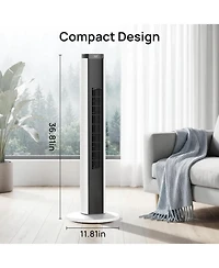 Antarctic Star 37-Inch Oscillating Tower Fan with Remote and Washable Impeller