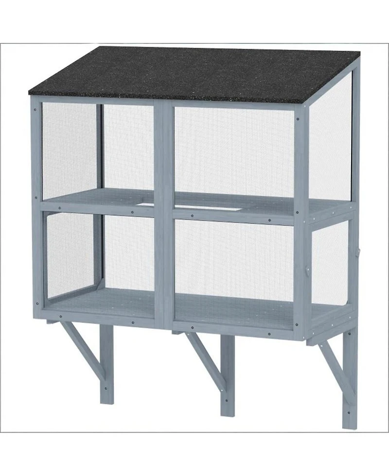 Zeus and Ruta Heavy Duty Outdoor Cat Catio with Mesh Cover for Indoor Cats
