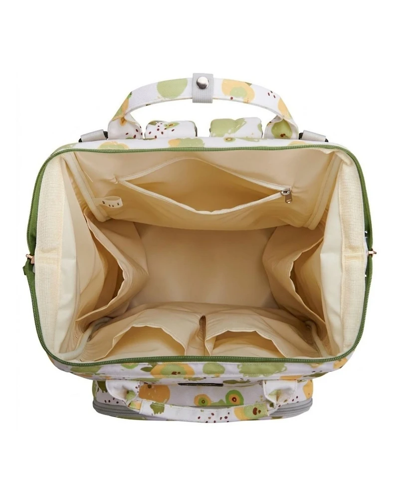 Sunveno Wide Open Frame Diaper Bag Backpack with Insulated Bottle Pockets