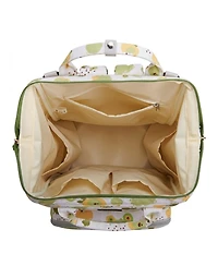 Sunveno Wide Open Frame Diaper Bag Backpack with Insulated Bottle Pockets