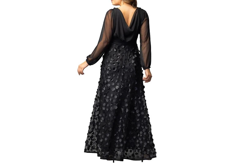 Kiyonna Women's Blossoming Beauty Mesh Evening Gown