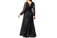 Kiyonna Women's Blossoming Beauty Mesh Evening Gown