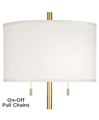Possini Euro Design Italian Modern Floor Standing Lamp with Riser 69.5" Tall Metal Drum Shade Living Room Reading House Bedroom