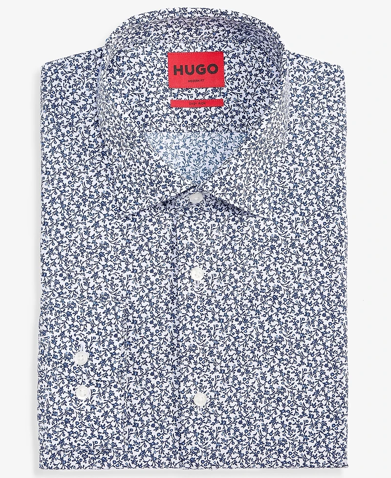 Hugo by Boss Men's Modern-Fit Patterned Dress Shirt