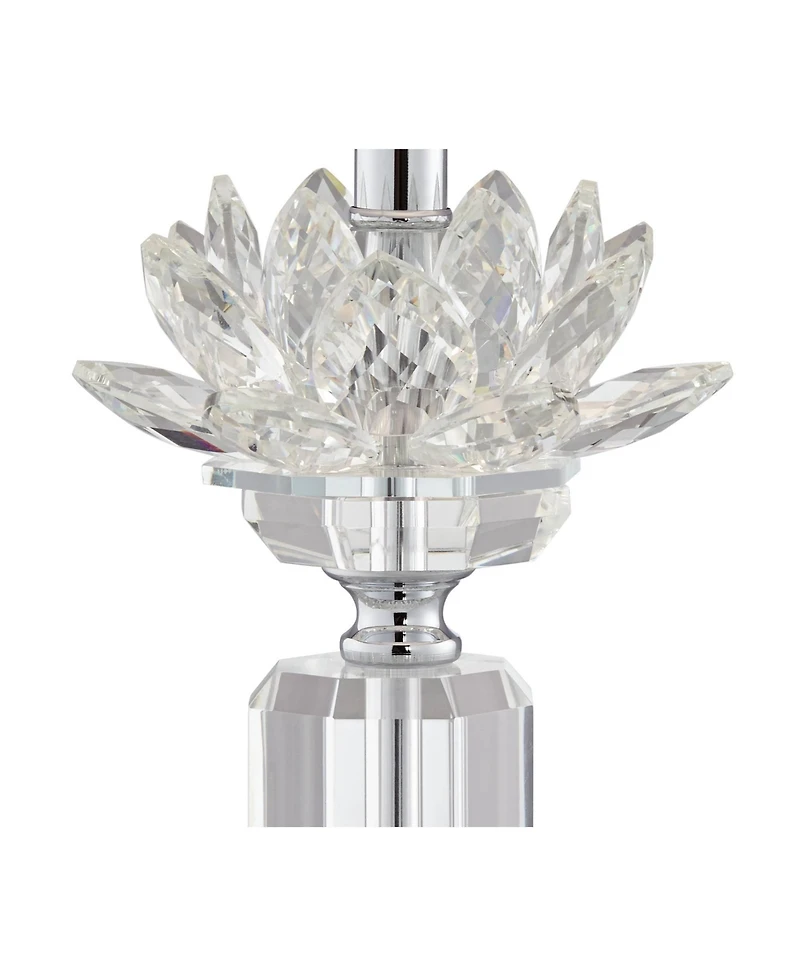 Vienna Full Spectrum Olivia 28 1/4" Tall Modern End Table Lamps Set of 2 Clear Crystal Living Room Bedroom Bedside Nightstand