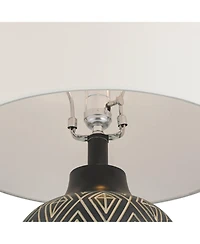 360 Lighting Benito 23 1/2" High Jar Modern Accent 3-Way Table Lamp Diamond Pattern Finish Single Shade Living Room Bedroom