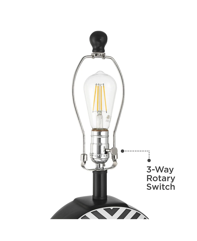 360 Lighting Fraser 21 1/2" Ceramic Disc 3-Way Table Lamp