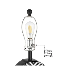 360 Lighting Fraser 21 1/2" Ceramic Disc 3-Way Table Lamp