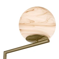 Possini Euro Design Possini Euro Jupiter 62 1/2" High Soft Brass and Glass Floor Lamp