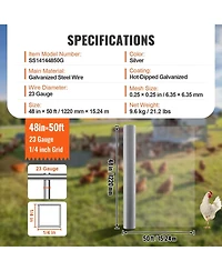 Sugift Hardware Cloth Galvanized Wire Mesh for Rabbit Cages