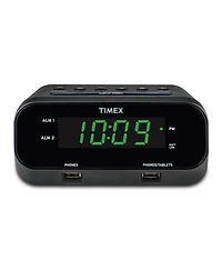iHome Timex T129 Dual Usb Charging Ports Alarm Clock