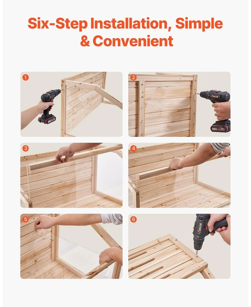 Sugift Wooden Hamster Cage, 270 Viewing, Small Animal Habitat