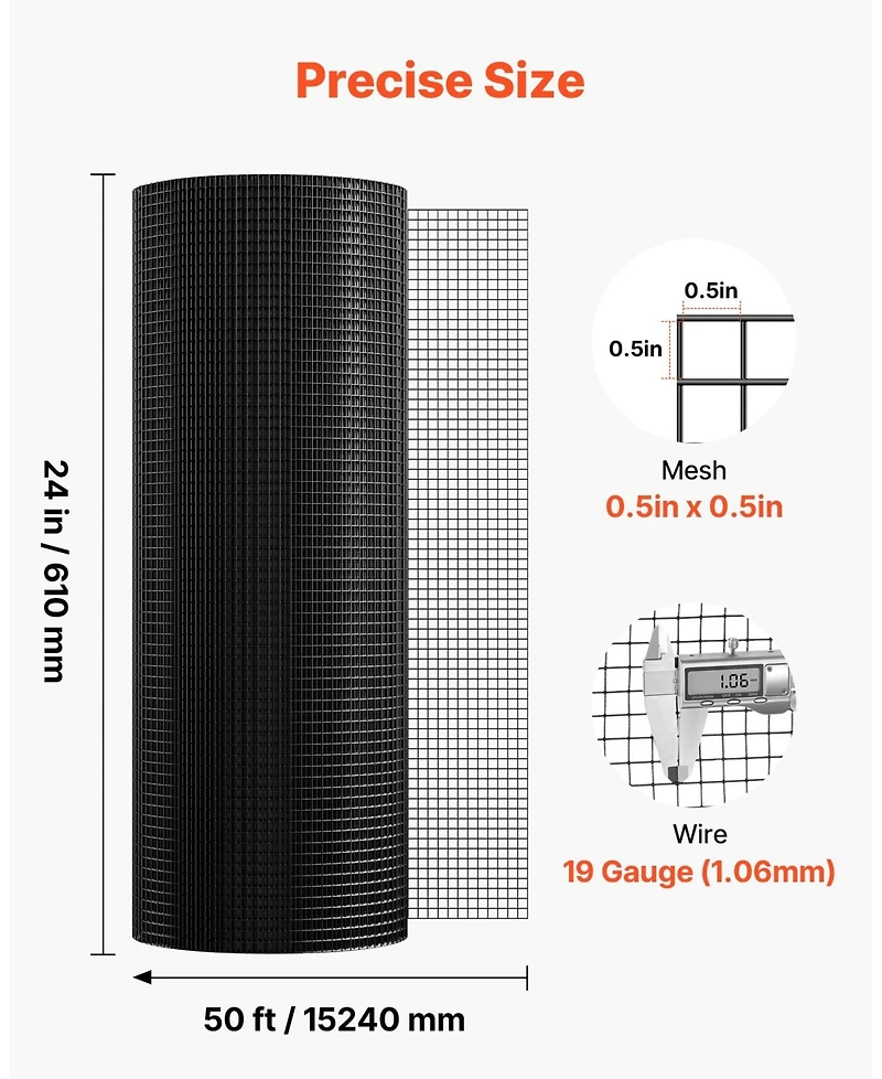 Sugift Hardware Cloth Gauge Galvanized Wire Mesh for Garden Use