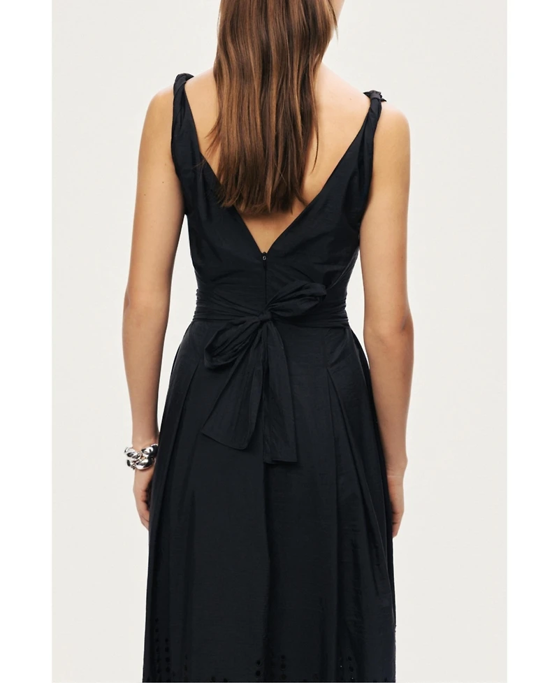 Nocturne Women's Sleeveless Embroidered Midi Dress