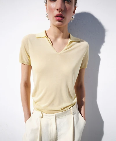 Selection Mango Women's Lyocell Polo-Neck Sweater