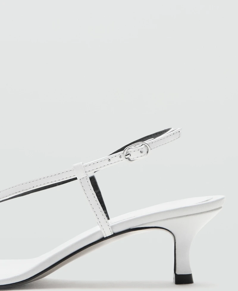 Selection Mango Women's Straps Heeled Leather Sandals