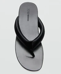 Selection Mango Women's Padded Leather Strap Sandals