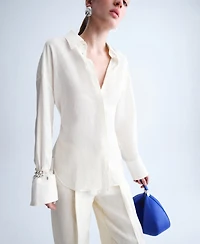 Selection Mango Women's Tie Linen Blouse