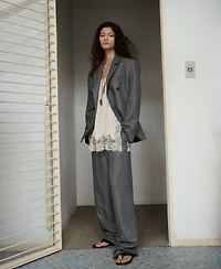 Selection Mango Women's Herringbone Double-Breasted Suit Blazer