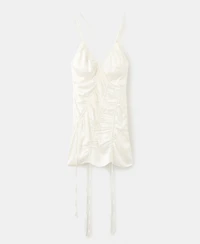 Selection Mango Women's Adjustable Ruched Satin Dress