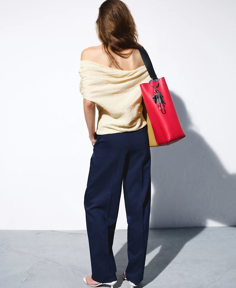 Selection Mango Women's Straight Low-Rise Suit Pants