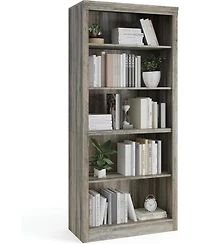 gaomon 71" Tall Wooden Bookcase with 5 Tiers, Open Storage, Modern Floor Standing Shelves for Bedroom, Office