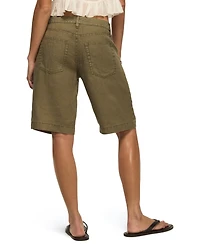 Lucky Brand Women's Relaxed Fit Baggy Linen Denim Shorts