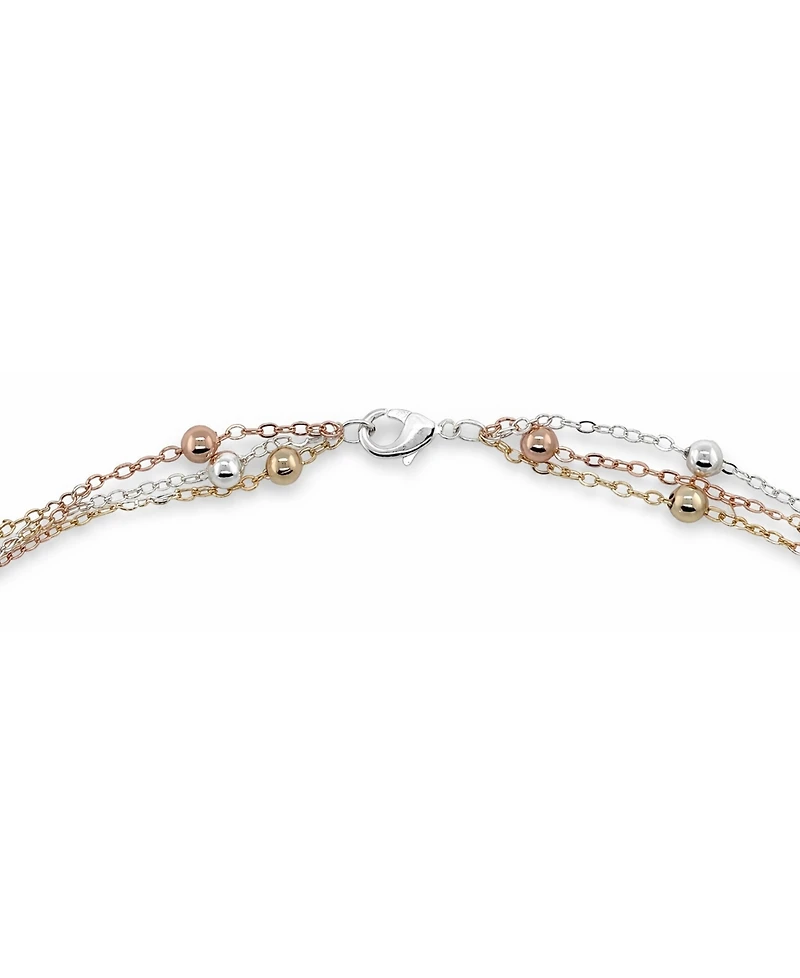 And Now This Silver Plated Beaded 18" Layered Necklace