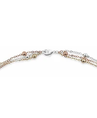 And Now This Silver Plated Beaded 18" Layered Necklace
