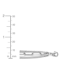 And Now This Triple Row 16" Chain Necklace in Silver Plate or Gold Plate