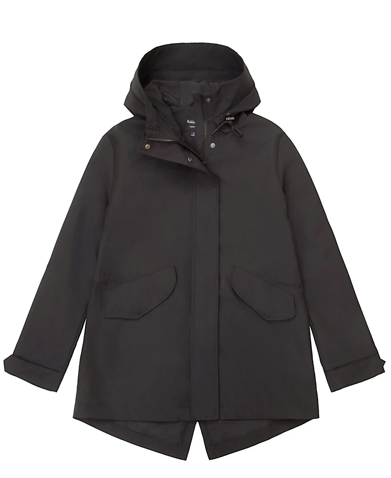 Rokka&Rolla Women's Stand Collar Trench Coat Windbreaker