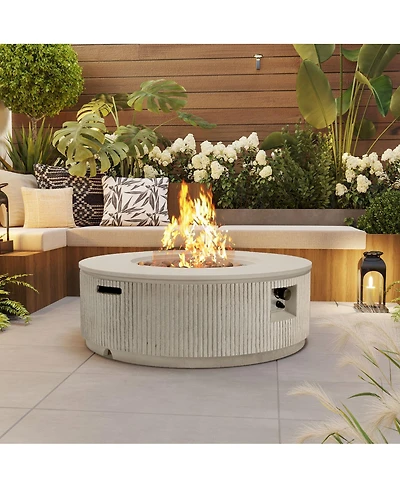 Streamdale Furniture 50K Btu Propane Fire Pit Table w/Lava Rocks and Cover