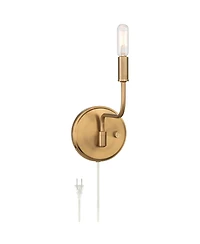 Possini Euro Design Possini Euro Ophelia 9 1/2"H Warm Brass Plug-in Swing-Arm Wall Sconce