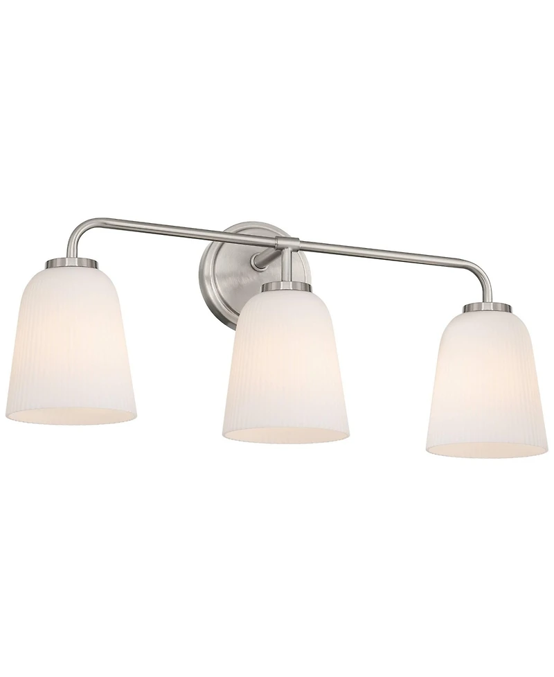 Possini Euro Design Possini Euro Bouchard 24"W Brushed Nickel 3-Light Bath Vanity Light