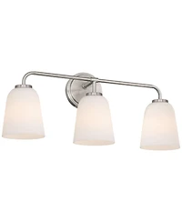 Possini Euro Design Possini Euro Bouchard 24"W Brushed Nickel 3-Light Bath Vanity Light
