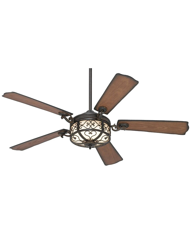 Casa Vieja 54" Hermitage Golden Led Ceiling Fan with 18" Downrod