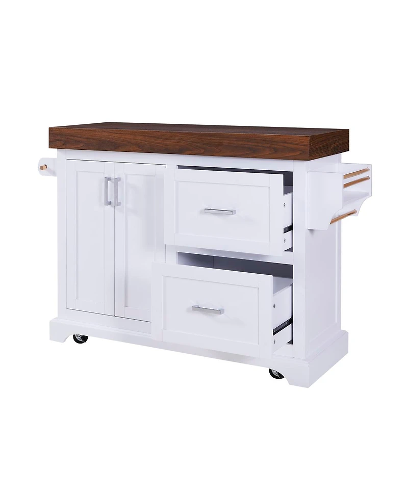 Streamdale Furniture Rolling Kitchen Island with Storage