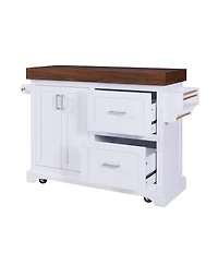 Streamdale Furniture Rolling Kitchen Island with Storage
