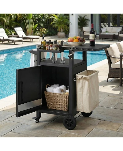 Streamdale Furniture Outdoor Grill Cart Storage and Wheels