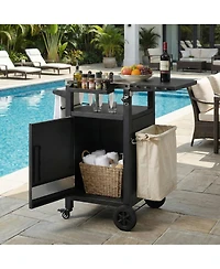 Streamdale Furniture Outdoor Grill Cart Storage and Wheels